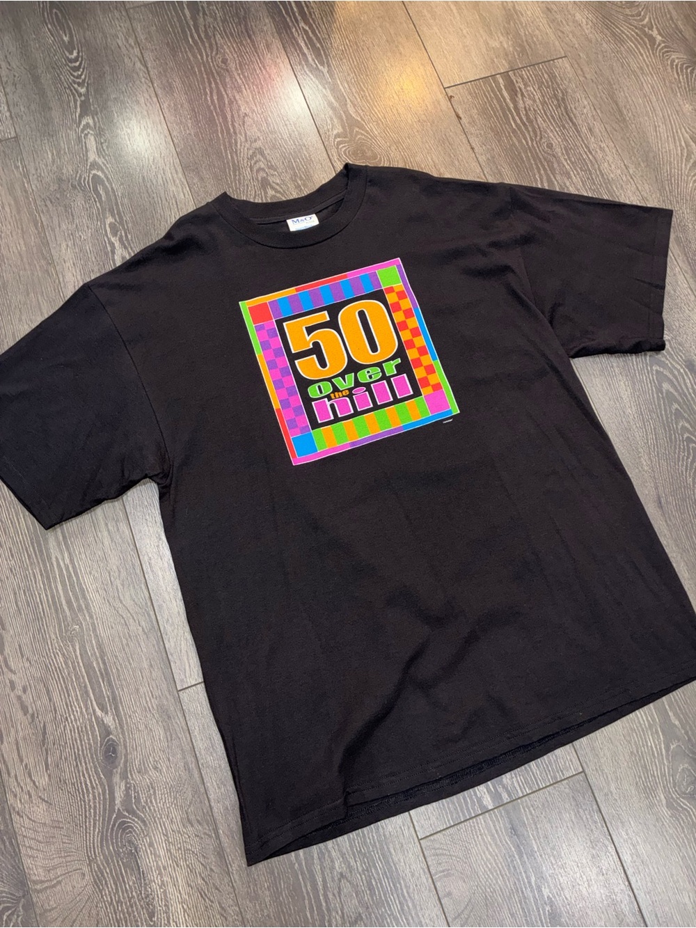 Vintage '50 OVER THE HILL' Birthday T-Shirt Size XL Y2K Happy Birthday Dad Mom